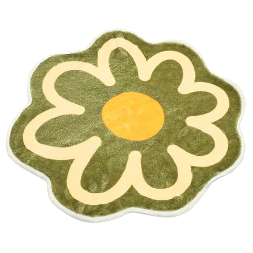 VALICLUD Alfombrilla Antideslizante de Flores para Entrada y Baño Alfombra Absorbente Multiusos de Tapete Decorativo Verde para Dormitorio y Salón