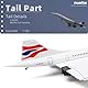 NUOTIE 1/125 Concorde Flugzeugmodell Druckguss-Metallflugzeugmodellbausatz 19,7-Zoll-Flugzeugmodell mit großer Simulationsanzeige (British Airways)