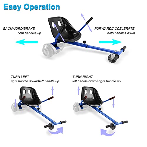 Image of Hishine Hoverboard Seat Attachment, Hoverboard Attachments, Health Sport for All Ages, Adjustable Hoverboard Seat Frame and Fits 6.5 inch /8 inch /10 inch Size