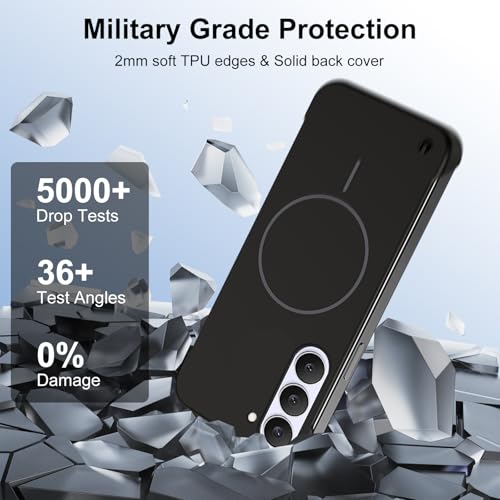 Coque Samsung S23 MagSafe noire ultra fine et sans bords