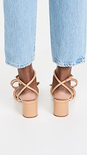 Loeffler Randall Women's Mikel Leather Bow Mid-Heel Sandals4