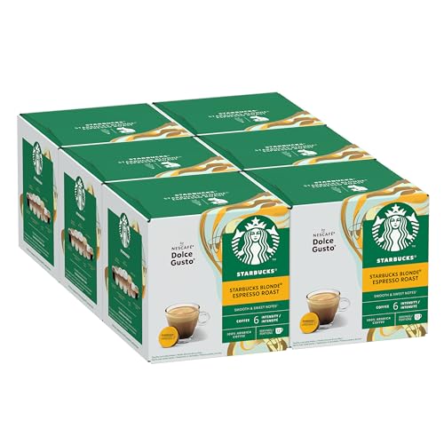 STARBUCKS Blonde Espresso Roast by Nescafé Dolce Gusto Caffè, 6 confezioni da 12 capsule (72 capsule compatibili Nescafé Dolce Gusto)