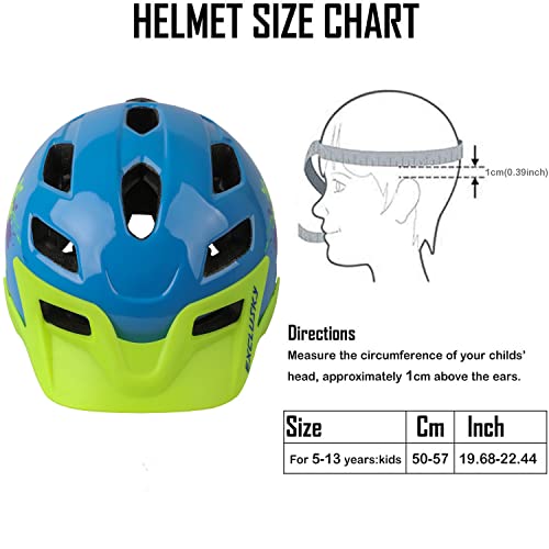 Image of Kids Helmet, Exclusky Kids Bike Helmet Adjustable Safety Lightweight Children Bicycle Helmet for Kids Skating Cycling Scooter Boys and Girls Bicycle Helmets Ages 5-8-14