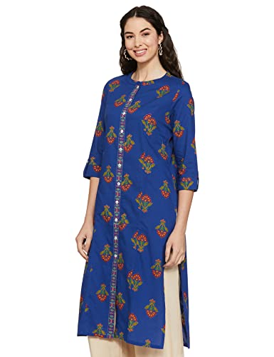 Image of Amazon Brand - Tavasya Women's Cotton Solid Regular Kurti
