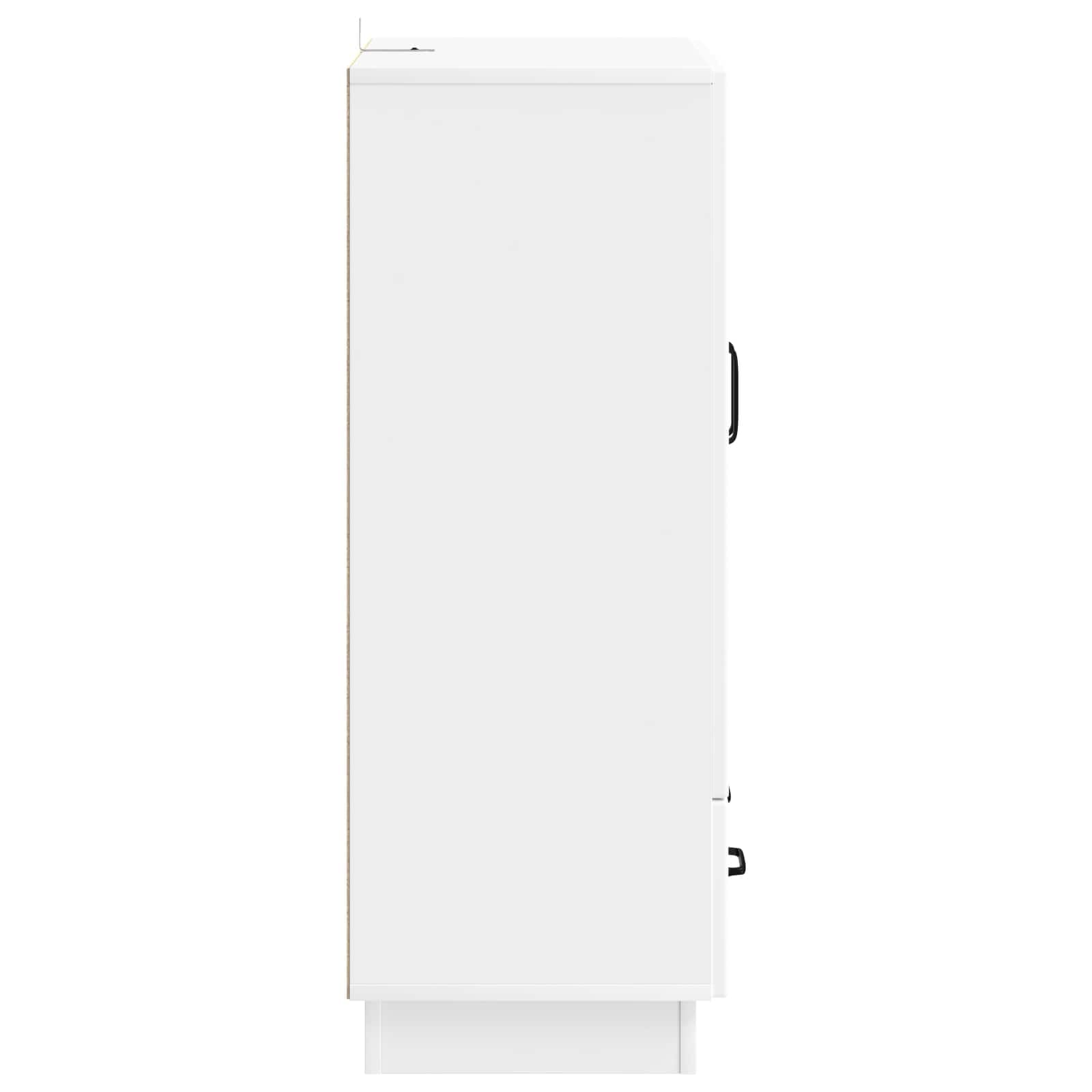 Credenza bianca 66 x 34,5 x 92 cm comò con cassetto