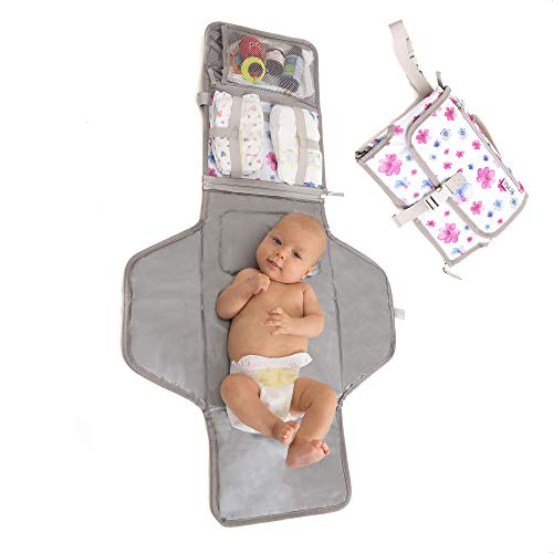 Baby Portable Changing Pad | Lightweight Travel Diaper Station Kit with Waterproof
