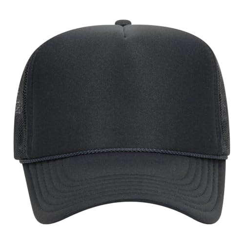 Image of OTTO Polyester Foam Front 5 Panel High Crown Mesh Back Trucker Hats in 97, Bulk, Wholesale