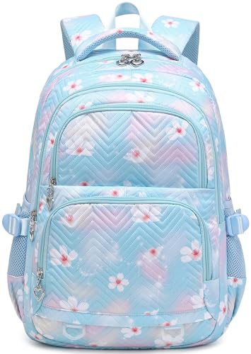 Joyfulife Daisy Backpack for School Lightweight Water Resistant Bookbag for Girls Primary Kids Backpack School Bag Elementary Students Knapsack for Teens