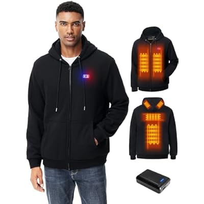 WUEAOA Heated Hoodie, with 7.4V Battery Pack In...