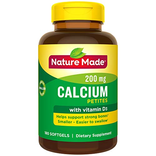 Nature Made Calcium Petites 200 Mg with Vitamin D Softgels, 180 Count