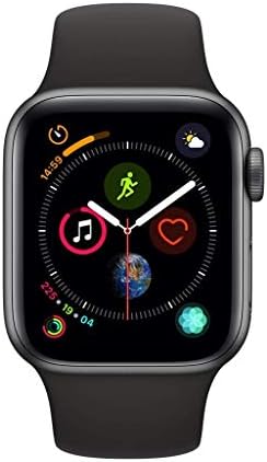 Apple Watch Series 4 (GPS + Cellular, 40MM) - Space Black Aluminum Case with Black Sport Band (Renewed)