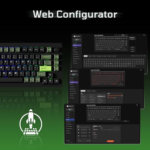 Image of Keychron J8 HE Wired Hall Effect Keyboard with 8000 Hz Polling Rate, Rapid Trigger Magnetic Switch Hot-Swappable, 75% Layout Custom Programmable Knob, RGB Backlit for Mac Windows Linux
