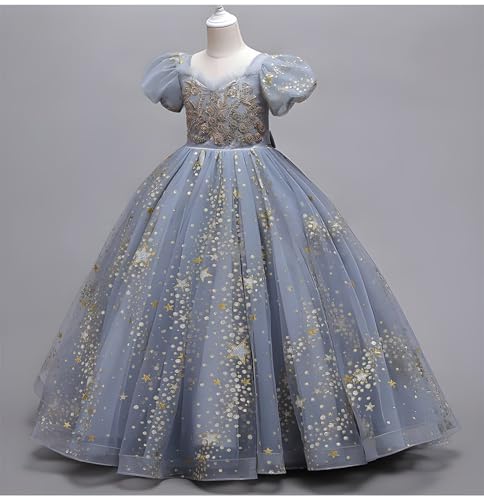 Girls Dress Flower Girl Sequins Tulle Bead Quinceanera Dress Wedding Birthday Party Gift Princess Dress4