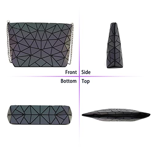 Geometric Purse for Women,Geometrics Luminous Purses Handbags and Holographic crossbody bag（Small）4