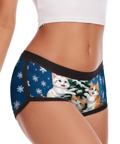 Image of Aueyan Womens Boyshorts Panties Stretchy Boxer Briefs Novelty Lounge Sleep Shorts