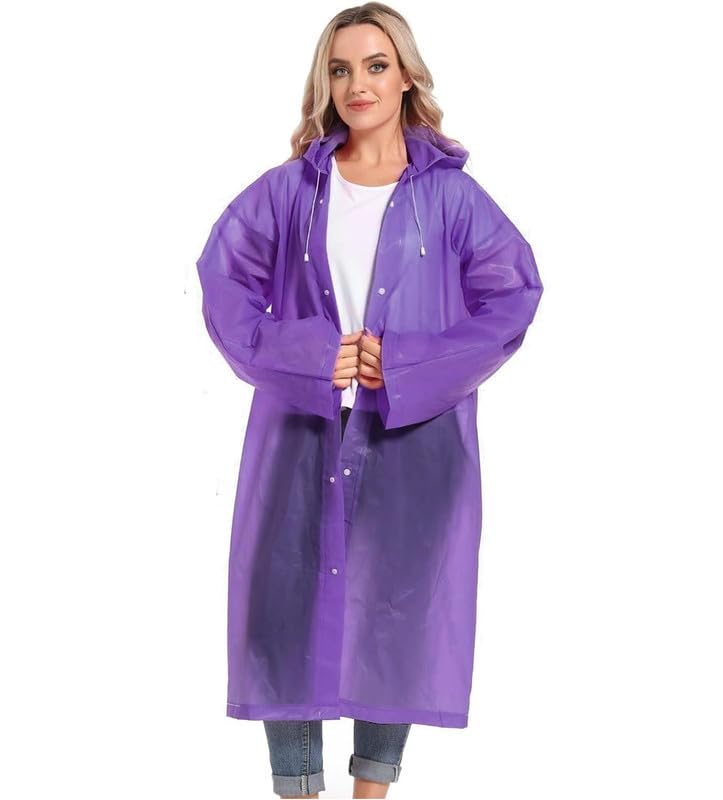 Image of CHACKO EVA Waterproof Rain Coat Hooded Outdoor Water Resistant Suit Portable Men and Women