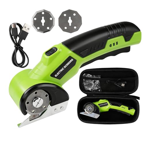 Telituny Ciseaux Électrique pour Carton, 4,2 V/2,0 Ah Ciseaux Électriques Sans Fil, Ciseaux...