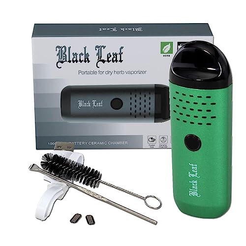 Black Leaf | Mini-Vaporizer für Kräuter | grün | 90x31x22mm | Konvektion + Keramikheizkammer | Verdampfer für Kräuter Black Leaf | Mini-Vaporizer für Kräuter | grün | 90x31x22mm | Konvektion + Keramikheizkammer | Verdampfer für Kräuter