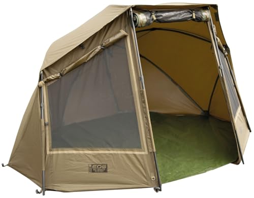 Fox EOS 60' Brolly System 185x250x138cm - Karpfenzelt, Angelzelt zum Karpfenangeln & Wallerangeln, Angelbrolly