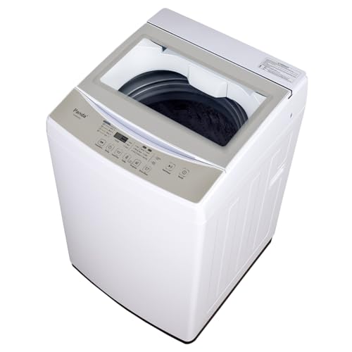 Panda 2.0 Cu. Ft. Portable Washing Machine Fully Automatic Compact Top Load Washer 15.6 LBS Load Volume for Apartment and Household 6 Wash Cycles Transparent Lid LED Display