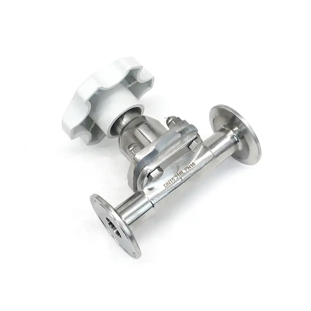 Tri-Clamp Diaphragm Valve, SUS316L Hygienic Grade, 50.5/64mm Ferrule, -10℃ to 180℃, for Brew & Pharma, 1 Pc(38mm x Ferrule 50.5)