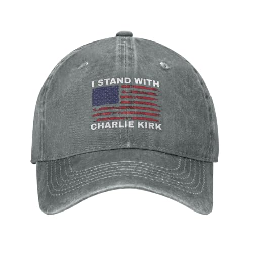 Turning Point USA Tpusa Baseball Cap A True Patriot Charlie Kirk Hat Patriotic Hat Pray for Charlie Gray