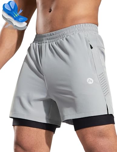 Nepest Men's Mountain Bike Padded Shorts Baggy Gel 4D Padding MTB Biking Cycling Bicycle Shorts Zip...