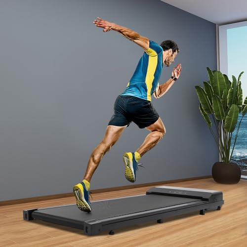 Treadmill Walking Pad de 0,75 CV, petit tapis de course portable pour le bureau et la maison, tapis de course compact, ultra silencieux, avec moteur PS-DC, charge de 109 kg, écran LCD compact, avec – Image 5