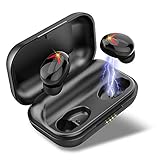 Donerton Auriculares Bluetooth 5.0, IPX7 Impermeable 120H Playtime AAC8.0 CVC8.0 Cierto Auriculares Inalámbricos con Hi-Fi Graves Profundos Sonido Estéreo, Control Tactil & Estuche de Carga
