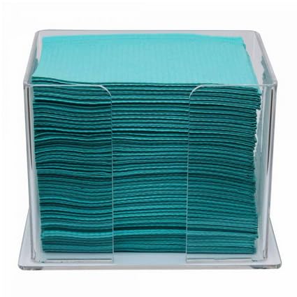 AmeriCan Goods Clear Acrilyc Dental Bib Dispenser Short & Long Side Loading Dental Bib Holder Stand and Wall Mount (Long)