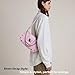 Imagen de Ausing Bolso Bandolera en Forma de Corazón Bolso Bandolera Ajustable y Resistente Ligero Elegante Rosa