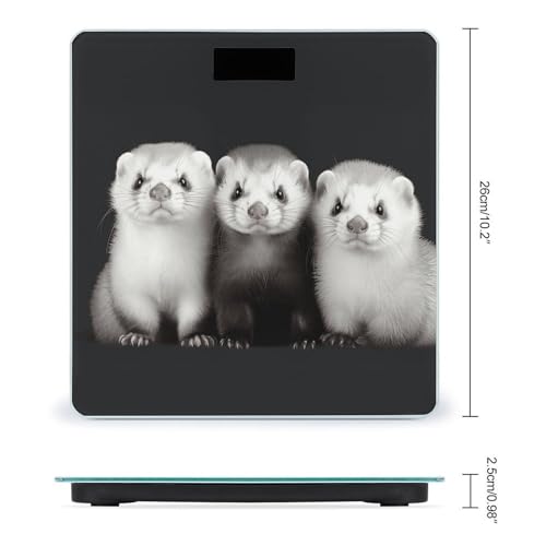 Báscula digital para peso corporal con pantalla LCD y cristal templado miniatura 2