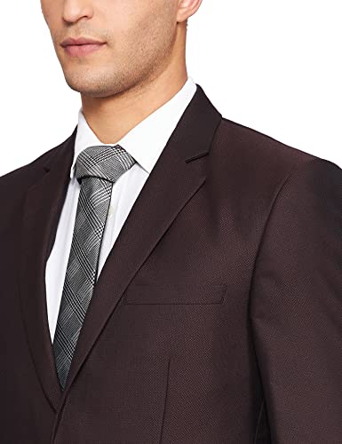 Image of Raymond Rayon Blend Men's Full Sleeve Contemporary FIT Dark Maroon Formal Suit