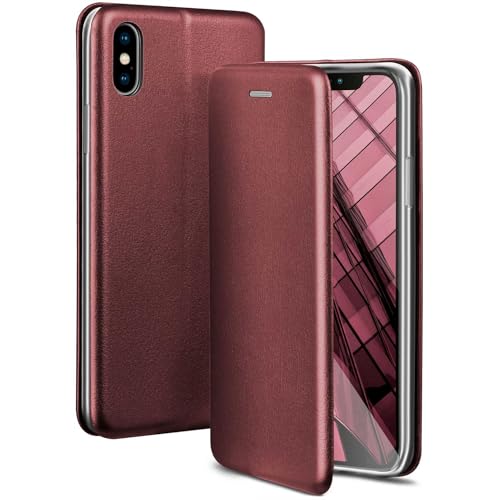 Étui pour téléphone portable iPhone X et iPhone XS rouge vin
