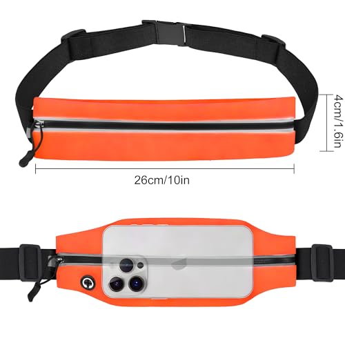 Image of Running Belt Fanny Pack Men and Women Slim Running Bag Money Belt | Lightweight，Waterproof Soft Material，Adjustable Elasticated Belt，Reflective Strip，Running Essentials，Best Gifts