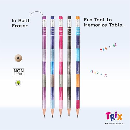 Image of Flair Creative Trix Wooden Pencil Pack of 30 - Premium HB Graphite Pencils for Smooth Writing, Drawing & Sketching | Durable, Eco-Friendly, Break-Resistant School & Office Pencils
