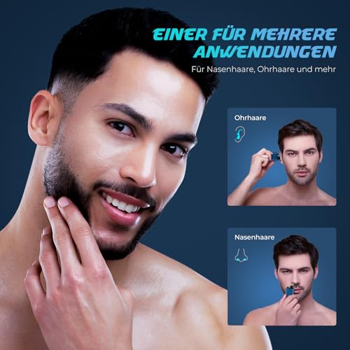 Nasenhaartrimmer, schmerzfreier Nasenhaartrimmer für Männer und Frauen, Typ-C-Ladung,...