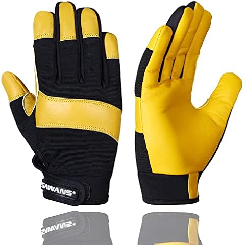 SAWANS Leather Gardening Gloves for Men and Women Cover