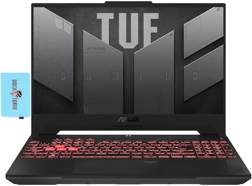 ASUS TUF Gaming A17 Laptop 17.3″ 144 Hz FHD Display (8-Core AMD Ryzen 9 7940HS, GeForce RTX 4050 6GB, 32GB DDR5 4800MHz RAM, 1TB PCIe SSD, RGB Backlit KYB, WiFi 6, HD Webcam, Win 11 Home) w/DKZ Hub