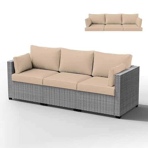 Kimunuk Outdoor Furniture Replacement Cushions, Waterproof Patio Furniture Cushions, 4