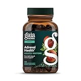 Gaia Herbs Adrenal Health Nightly Restore, Vegan Liquid Capsules, 120 Count - Calming Sleep and Stress Support, Ashwagandha, Reishi, Cordyceps, Lemon Balm