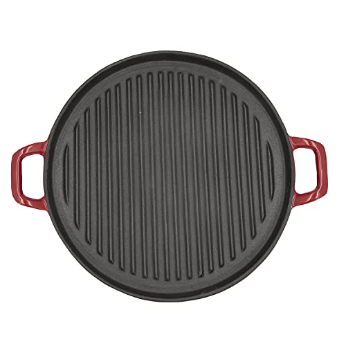 Bidasoa Fierro Asador Redondo Hierro Esmaltado 32cm Rojo
