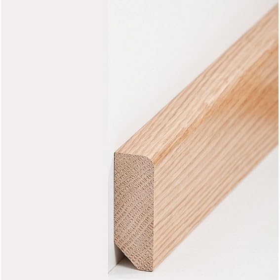Listwa przypodłogowa z litego drewna 20 x 58 x długość opadająca do ok. 2400 mm lite drewno dąb do klejenia, przykręcania i przybijania listwa przypodłogowa firmy PROVISTON 2,4 m | 1 sztuka
