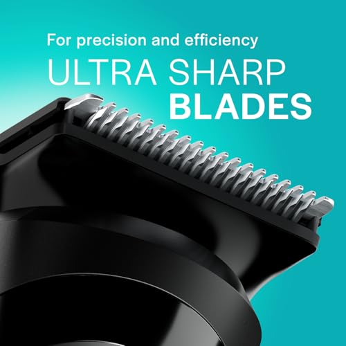 Image of Gillette Series 3 All-in-One Beard & Body Trimmer for Man (by Braun) | 40 length settings for Face, Body, Head & Private Parts | Ultra Sharp Blades for Precise trim | Sensitive Body Comb for body grooming | 3-Year Warranty | 5 on top Attachments | 50 Min Runtime