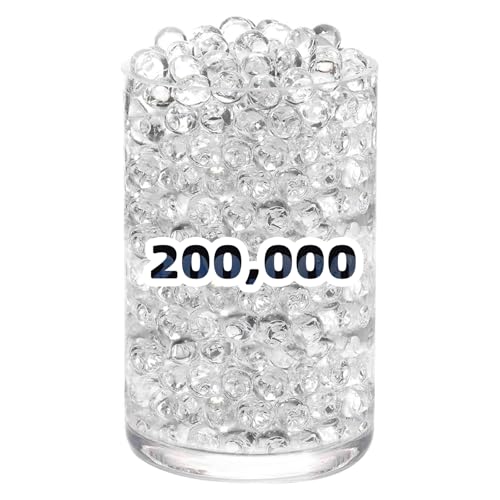 FALAMON 200 000 Clear Beads for Vases Transparent Vase Filler Christmas Decoration Wedding Centerpiece Floating Candles Floral Decoration