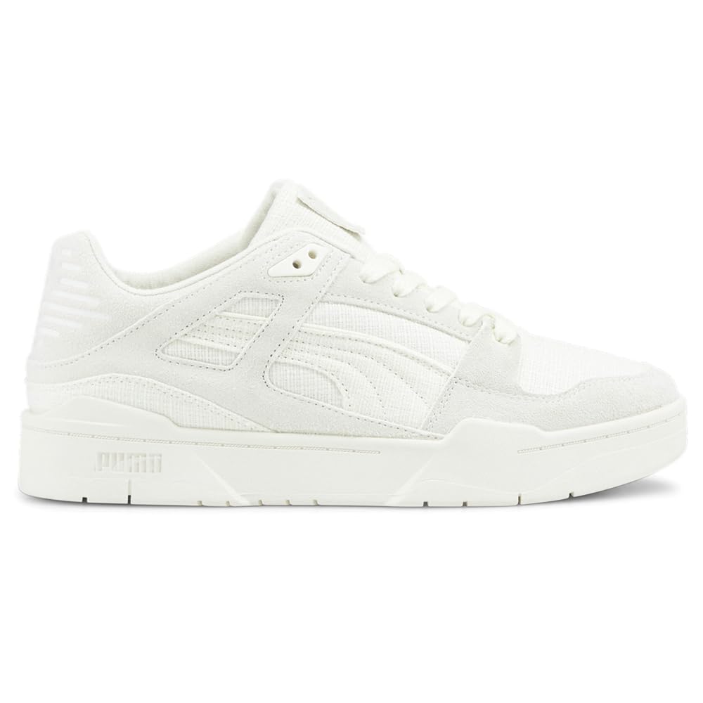 PUMA Mens Slipstream Blank Canvas Logo Lace Up Sneakers Shoes Casual - White - Size 12 M