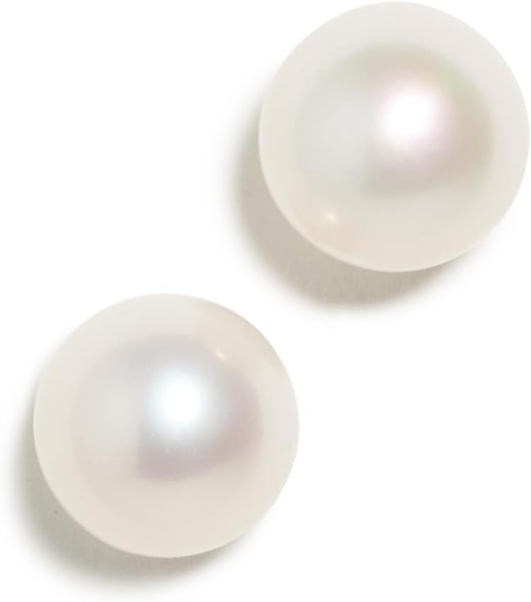Zoe Chicco Women's 14k Gold 6mm White Freshwater Cultured Pearl Studs, Pearl, One Size