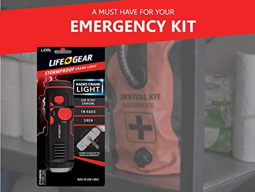 Life Gear Stormproof Crank Flashlight #TOP6