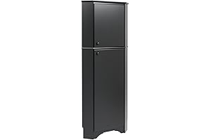 Prepac Elite Functional 2-Door Corner Storage Cabinet with Shelves
