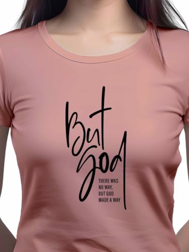 Image of XENOVAURBAN Women Cotton Printed Regular Fit T-Shirt | Stylish Round Neck Graphic Tshirt - WRN-BUTGOD2